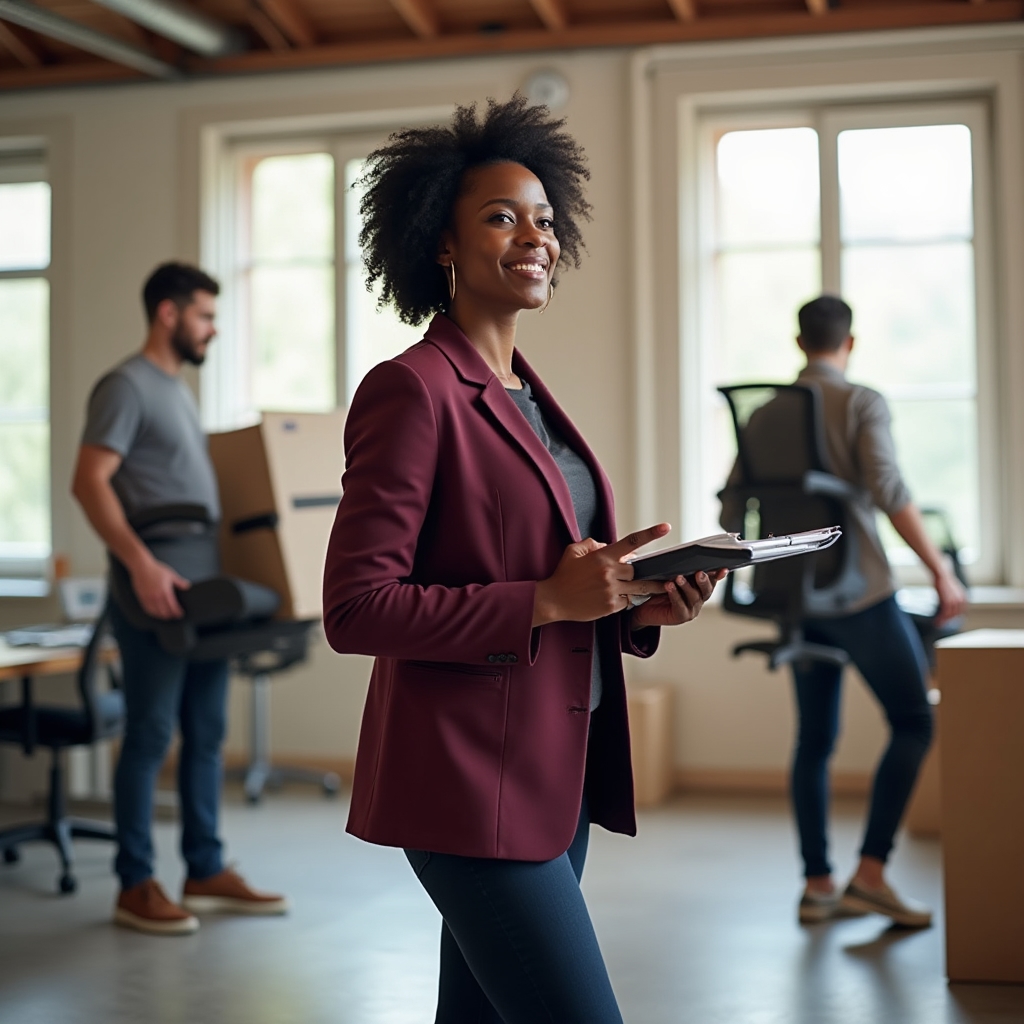 Team che coordina il trasloco e la transizione verso il nuovo ufficio